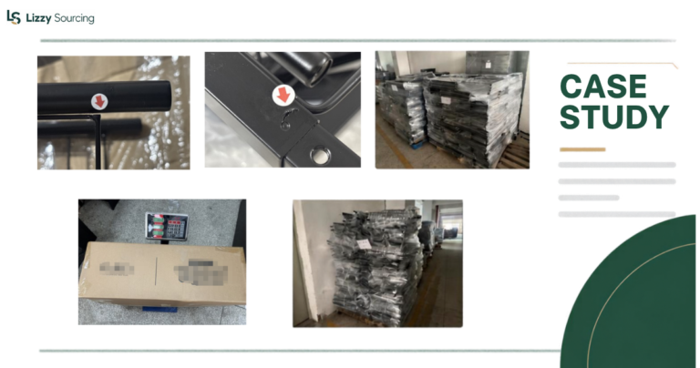 Pre-shipment QC checks for a multi-part metal product, including weighing, packing and finished goods inspection.